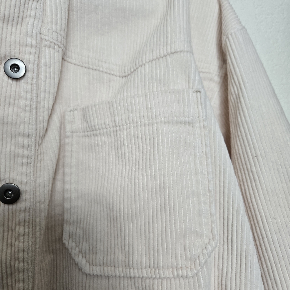 Zara Off-White Corduroy Shirt.Size M Oversized - Picture 3 of 10
